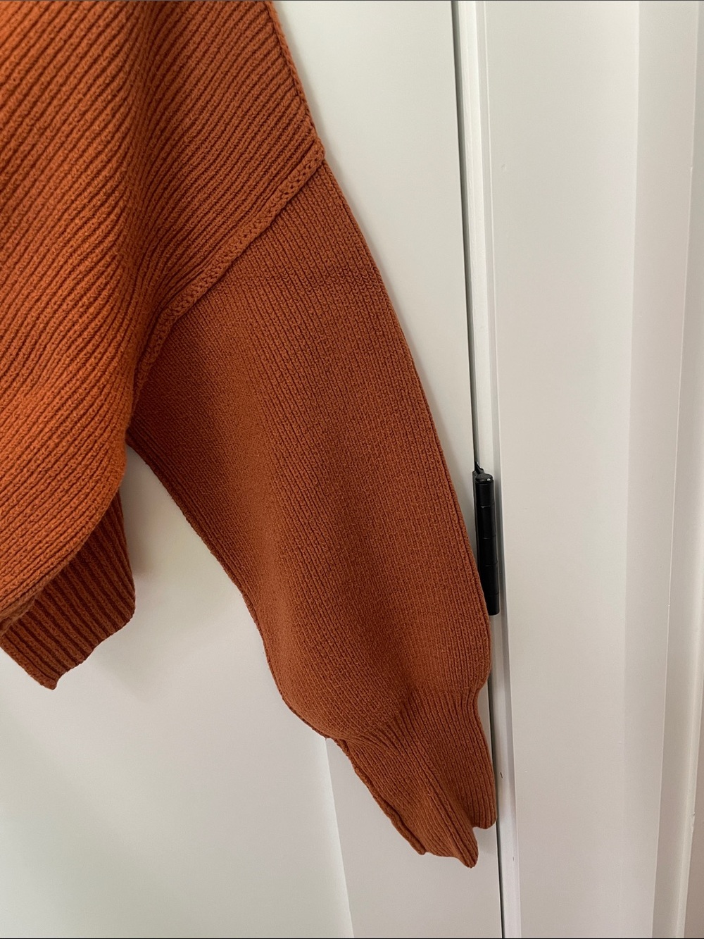 Free People Ribbed Cropped Sweater in Rust - Picture 4 of 8